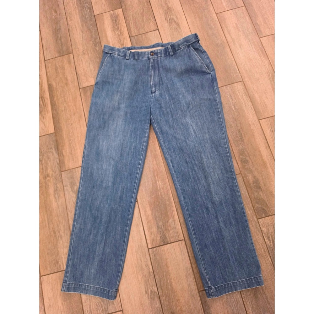 Roundtree & Yorke Mens Blue Denim Trousers Straight Leg 100% Cotton 38x32